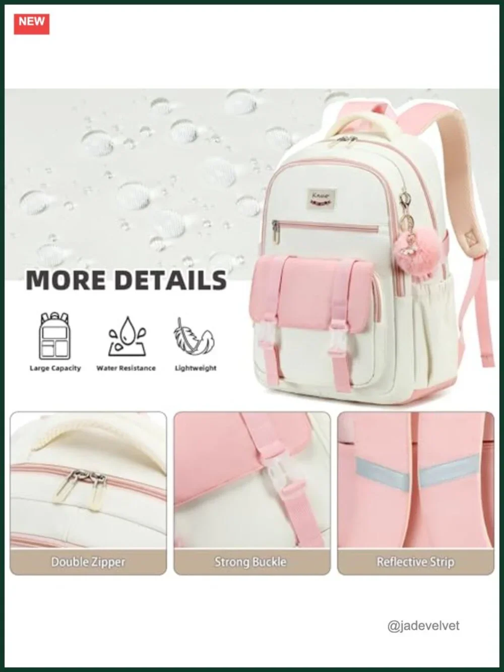 3-Piece Laptop Backpack Set with Lunch Bag and Pencil Pouch, Large Capacity,